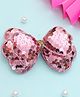 Yellow Bee Sequins Embellished Bow Hair Clip - Pink