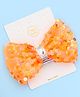 Yellow Bee Sequins Embellished Bow Hair Clip - Orange