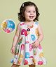 Mark & Mia Sleeveless Dress With Donut Print & Floral Applique - White