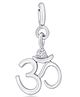 Nipura 925 Sterling Silver Zircon OM Charm Pendant