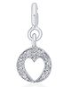 Nipura 925 Sterling Silver Hollow Heart Charm Pendant