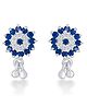 Nipura 925 Sterling Silver Blue Fairy Flower Earring