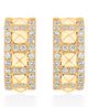 Nipura 925 Sterling Silver Wide Hoop earrings with cubic zircon stone
