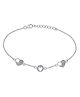 Sparkling Nipura 925 Sterling Silver Heart Bracelet with White CZ Stones