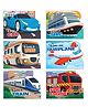 Transport Shaped Board Books I Board Books for Children Age 1+ I Set of 6 Books (12 Pages in each book) I Picture Book for Kids I Beautiful Illustrations I Set 1 - English