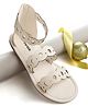 Pine Kids Zip Closure Sandals - White