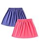 Tiara Cotton Jersey Pack Of 2 Solid Skirts - Blue & Pink
