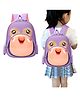 Bembika School Bag The Perfect Children Backpack and School Bags For Kids Compact Stylish Backpack For Kids Exceptional-Quality Kids Kindergarten Backpack and Travel Backpack- (Penguin|Purple) Height 11 Inches