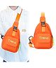 Bembika Kids Shoulder Bag - Compact and Stylish Children Sling Bag, Coin Purse Waist Backpack With Crossbody Shoulder Bag Design, Sling Bag Daypack Travling & Hiking Chest Bag-(OrangeTrend)