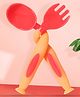 Bembika 360 Degree Bendable Baby Self Feeding Spoons with BPA Free material Gum Friendly Spoon For Baby Feeding Baby Self Feeding Spoon-Fork And Spoon Set Orange
