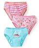 Babyhug 100% Cotton Knit Bunny & Floral Printed Panties Pack of 3 - Pink & Light Blue