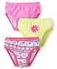 Babyhug 100% Cotton Single Jersey Knit Panties With Floral Print Pack Of 3 - Pink & Light Green