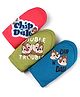 Babyhug Disney 100% Cotton Hands & Face Towel With Chip N Dale Graphic L 28 X B 28 cm Pack Of 3 - Pink Green & Blue