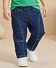 Babyoye Eco Conscious Cotton Blend Full Length Cut & Sew Solid Dyed Jeans - Blue