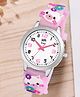 Kool kidz Floral & Cat Designed Analogue Watch - Pink