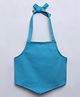 Taffykids Cotton Lycra Sleeveless Solid Crop Top - Teal Blue