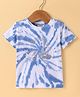 Wonderchild Half Sleeves Tie Dye Tee - Blue