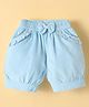 Wonderchild Solid Pocket Detailed Corduroy Shorts - Powder Blue