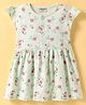 Wonderchild Cap Sleeves Floral Printed Dress - Lime
