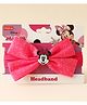 Babyhug Disney Headband With Minnie Mouse Bow Applique Free Size - Fuchsia