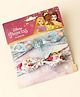 Babyhug Disney Free Size Headbands With Disney Princess Print Cinderella Bow Applique Pack of 2 - Pink & Blue