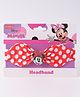 Babyhug Disney Free Size Headbands With Minnie Mouse Polka Dots Bow Applique - Red
