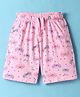 Doreme Single Jersey Knit Above Knee Length Shorts With Insect Print - Pink