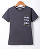 Doreme Single Jersey Knit Half Sleeves T-Shirt with Text Print - Grey