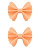 Aye Candy Bow Designed Alligator Clips - Orange