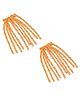 Aye Candy Spirals Designed Alligator Clips - Orange