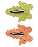 Aye Candy Set Of 2 Butterfly Designed Sequins Embellished Tic Tac Clips - Orange & Yellow
