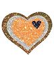 Aye Candy Tricolour Shimmered Heart Designed Aligator Clip - Orange White & Green