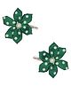 Aye Candy Floral Designed Pearl Embellished Tictac Clips - Green & White