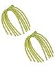 Aye Candy Spiral Thread Designed Alligator Clips - Green & White