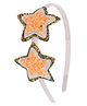 Aye Candy Tricolour Star Detailed Hair Band - Orange White & Green