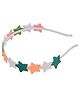 Aye Candy Tricolour Stars Glitter Designed Hair Band - Orange Green & White