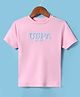 US Polo Assn Cotton Knit Half Sleeves T-Shirt with Brand Logo Embroidery - Pink