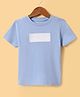 US Polo Assn Cotton Knit Half Sleeves T-Shirt with Polo Logo Patch - Blue