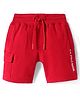 US Polo Assn Cotton Knit Solid Color Shorts - Red