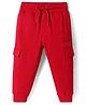 US Polo Assn Cotton Knit Full Length Solid Color Lounge Pants - Red