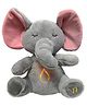 Ji and Ja Relief Teddy Breathing Stuffed Animal Baby Sound Machine Soother Bunny Anxiety Relief Baby Breathing with Sensory Music Lights Rhythmic Breathing Motion (Elephant) Height 30 cm