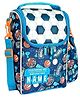 Ji and Ja Multi Compartment Dual Slot Lunch Bag with Bottle Carry Double Insulated Tiffin Lunch Bag with Multi Zipper Pockets for School - Multicolor (FOOTBALL)
