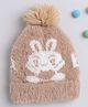 TMW Kids Woollen Fox Designed Pompom Embellished Cap - Brown