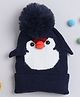 TMW Kids Woolen Cute Penguin Designed Cap - Navy Blue