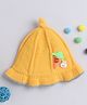 TMW Carrot Patch Detailed Pom Pom Embellished Woollen Cap - Mustard