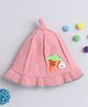 TMW Carrot Patch Detailed Pom Pom Embellished Woollen Cap - Peach