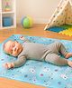 Diaper Changing Mats With Bunny & Elephant Print - Light Blue & Yellow