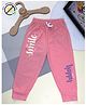 COCOON ORGANICS Cotton Just Smile And Be Happy Text Printed Anti Microbial Pajama - Pink