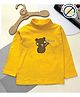 COCOON ORGANICS Cotton Rib Full Sleeves Frog Printed Anti Microbial Tee - Yellow