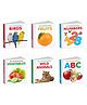 My First Cute Board Book All In One Learning Book For Children : ABC, Numbers, Fruits, Vegetables, Wild Animals, Birds - Picture books for toddlers, Baby board books | Pack of 6 books